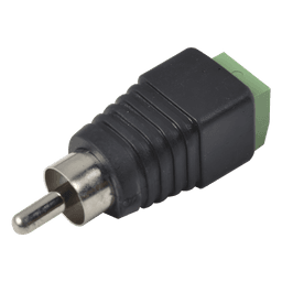 Adaptador RCA Macho / Terminales Tipo Tornillo / Polarizado / 4.3 x 1.4 x 1.3 cm / Audio y Video Profesional