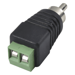 Adaptador RCA Macho / Terminales Tipo Tornillo / Polarizado / 4.3 x 1.4 x 1.3 cm / Audio y Video Profesional