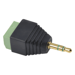 Adaptador de Audio y Video / Conector 3.5 mm Macho / Terminal Atornillable 3-Pin / Montaje sin Soldadura