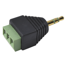 Adaptador de Audio y Video / Conector 3.5 mm Macho / Terminal Atornillable 3-Pin / Montaje sin Soldadura