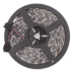Tira LED RGB / 5 m (16.4 ft) / 12 VCC 2.5 A / IP65 / Rojo y Verde Programables / Iluminación Vehicular