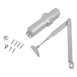Cierrapuertas Mecánico / Fuerza Ajustable Tamaño 2/3/4 / Puertas 850 a 1100 mm / Hasta 80 kg / Certificación UL / Sin Placa de Montaje