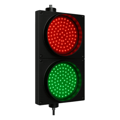 Semáforo LED / Diámetro 20 cm / Rojo y Verde / 90 LEDs por color / 10 W / IP Hermético / 110 VCA
