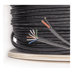 Bobina de Cable Siamés Cat5e CCA + 2 Cables Gruesos (16 AWG) / 305 m (1000 ft) / Exterior / Industrial para Climas Extremos