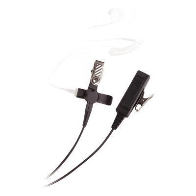 Micrófono-Audífono de Vigilancia / 2 Cables / Tubo Acústico Grado Médico / PTT Separado / Compatible Motorola Multipin
