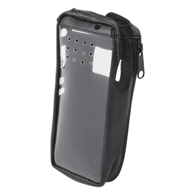 Funda de Radio Portátil / Piel Vacuno Reforzada / Ventana de Mica Industrial / Cierre Metálico Lateral / 53 x 136 x 38.9 mm
