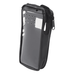 Funda de Radio Portátil / Piel Vacuno Reforzada / Ventana de Mica Industrial / Cierre Metálico Lateral / 53 x 136 x 38.9 mm