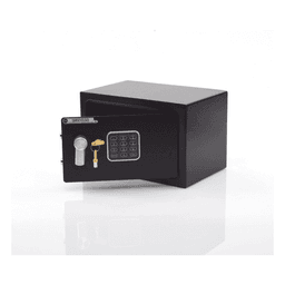 Caja Fuerte Electrónica Compacta / Teclado 3-8 Dígitos / Cerrojos 17 mm / Acero Calibre #9 y #16 / Bloqueo por Intentos Fallidos