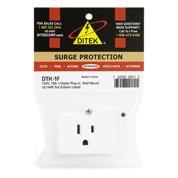 Protector de Pared / 120 VCA / 15 A / 40,000 A / LED Diagnóstico / 0.23 x 0.10 x 0.15 ft