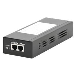 Inyector Hi-PoE / 56 Vcc / 60 W / 802.3af/at / Endspan y Midspan / 2.78 x 1.45 x 7.2 pulgadas