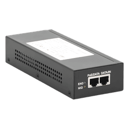 Inyector Hi-PoE / 56 Vcc / 60 W / 802.3af/at / Endspan y Midspan / 2.78 x 1.45 x 7.2 pulgadas