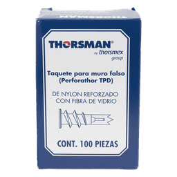 Taquete auto-perforable / 5 kg carga / Poliamida con fibra de vidrio / -40°C a +80°C / 100 piezas