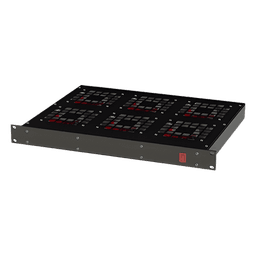 Ventilador para Rack 19" / 6 Abanicos / 1 Unidad de Rack / 110 Vca / 2.1 A / Carcasa de Acero Laminado