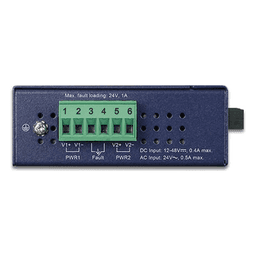 Convertidor de Medios Industrial / 10/100 Base-TX a 100 Base-FX / Multimodo SC / Alcance 2 km / IP30 / -40 a 75°C