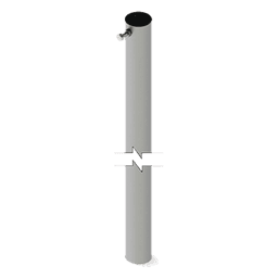 Sección de Mástil Telescópico / 3 m (9.8 ft) de Altura / Diámetro 1 1/2" / Acero Galvanizado / Diseño Plegable