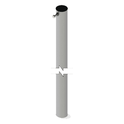 Sección de Mástil Telescópico / 3 m (9.8 ft) de Altura / Diámetro 1-3/4" (44.45 mm) / Acero Galvanizado Calibre 20 / Uso Exterior