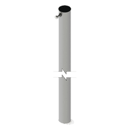 Mástil Telescópico Ligero / 3 m (9.8 ft) de Altura / 2" de Diámetro / Acero Galvanizado Calibre 20 / 4.5 kg / Antenas < 25 cm