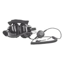 Auriculares Profesionales / Micrófono Flexible con Cancelación de Ruido / Orejeras de Gel / Cable Kevlar / Compatible con Cascos de Seguridad / Conector K01