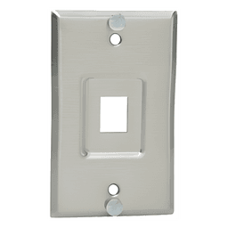 Placa de Pared Vertical / Acero Inoxidable / 1 Puerto Keystone / 2.75 x 4.5 pulg. / RoHS