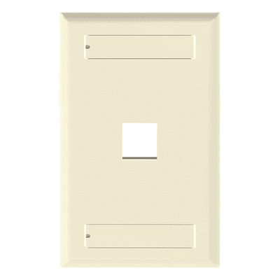Placa de Pared Vertical / 1 Puerto Keystone / 69.8x114.3 mm / 2.75x4.5 pulg. / Marfil