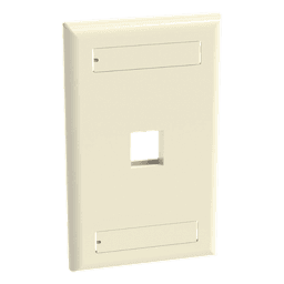 Placa de Pared Vertical / 1 Puerto Keystone / 69.8x114.3 mm / 2.75x4.5 pulg. / Marfil