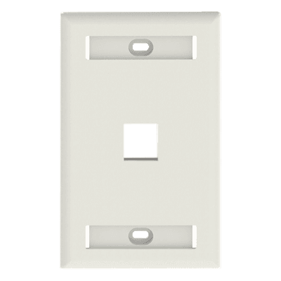 Placa de Pared Vertical / 1 Puerto Keystone / 69.8 x 114.3 mm / Blanco Mate
