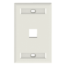 Placa de Pared Vertical / 1 Puerto Keystone / 69.8 x 114.3 mm / Blanco Mate