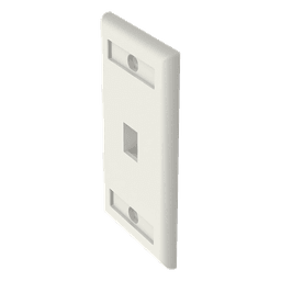Placa de Pared Vertical / 1 Puerto Keystone / 69.8 x 114.3 mm / Blanco Mate
