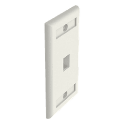 Placa de Pared Vertical / 1 Puerto Keystone / 69.8 x 114.3 mm / Blanco Mate