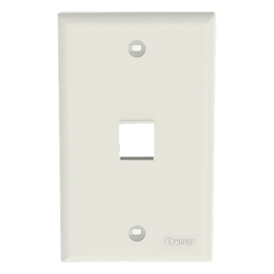 Placa de Pared Vertical / 1 Puerto Keystone / ABS / 69.8 x 114.3 mm / 2.75 x 4.5 pulg. / Blanco Mate / RoHS
