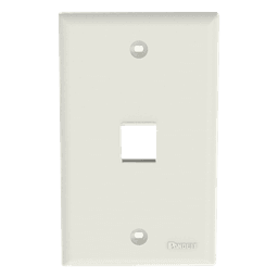 Placa de Pared Vertical / 1 Puerto Keystone / ABS / 69.8 x 114.3 mm / 2.75 x 4.5 pulg. / Blanco Mate / RoHS
