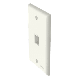 Placa de Pared Vertical / 1 Puerto Keystone / ABS / 69.8 x 114.3 mm / 2.75 x 4.5 pulg. / Blanco Mate / RoHS