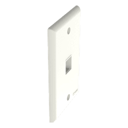 Placa de Pared Vertical / 1 Puerto Keystone / ABS / 69.8 x 114.3 mm / 2.75 x 4.5 pulg. / Blanco Mate / RoHS