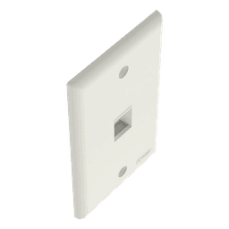 Placa de Pared Vertical / 1 Puerto Keystone / ABS / 69.8 x 114.3 mm / 2.75 x 4.5 pulg. / Blanco Mate / RoHS