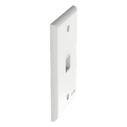 Placa de Pared Vertical / Estilo Plano / 1 Puerto Keystone / ABS / 69.8 x 114.3 mm / 2.75 x 4.5 pulg. / Blanco