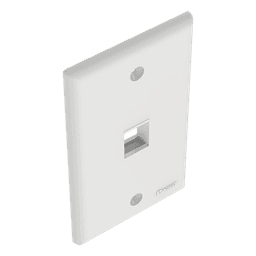 Placa de Pared Vertical / Estilo Plano / 1 Puerto Keystone / ABS / 69.8 x 114.3 mm / 2.75 x 4.5 pulg. / Blanco