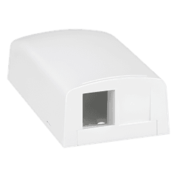 Caja de Montaje en Superficie / 2 Módulos Keystone / ABS / 1.95 x 1.13 x 3.65 in / Blanco
