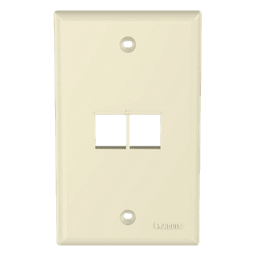 Placa de Pared Vertical / 2 Puertos Keystone / ABS / 2.75 x 4.5 Pulg. / Marfil