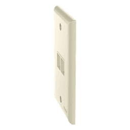 Placa de Pared Vertical / 2 Puertos Keystone / ABS / 2.75 x 4.5 Pulg. / Marfil