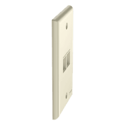 Placa de Pared Vertical / 2 Puertos Keystone / ABS / 2.75 x 4.5 Pulg. / Marfil