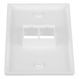 Placa de Pared Vertical / 2 Puertos Keystone / Montaje Vertical / 69.8 x 114.3 mm / 2.75 x 4.5 pulg. / Blanco