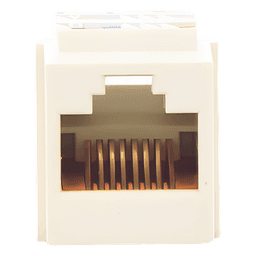 Jack Keystone / Cat 5e / 8P8C / Leadframe / T568A-B / Sin Blindaje / Blanco Mate