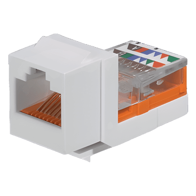 Módulo Jack Keystone / Cat 5e / Clase D / RJ45 / Leadframe / T568A/B / Sin Blindaje / Blanco