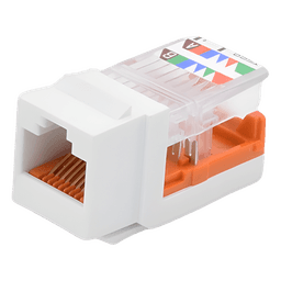 Módulo Jack Keystone / Cat 5e / Clase D / RJ45 / Leadframe / T568A/B / Sin Blindaje / Blanco