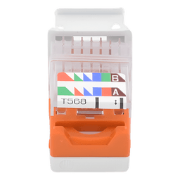 Módulo Jack Keystone / Cat 5e / Clase D / RJ45 / Leadframe / T568A/B / Sin Blindaje / Blanco