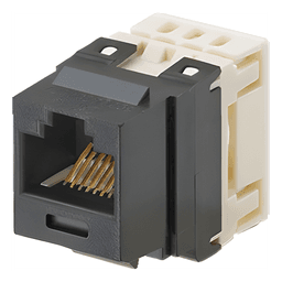 Jack Keystone / Cat 6 / 8P8C / Terminación 110 / 250 MHz / UTP / Negro