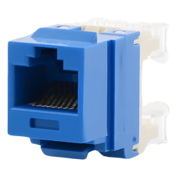 Jack Keystone RJ45 / Categoría 6 / Terminación 110 de Impacto / UTP 8P8C / 22-26 AWG / Azul