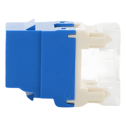 Jack Keystone RJ45 / Categoría 6 / Terminación 110 de Impacto / UTP 8P8C / 22-26 AWG / Azul