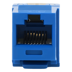 Jack Keystone RJ45 / Categoría 6 / Terminación 110 de Impacto / UTP 8P8C / 22-26 AWG / Azul