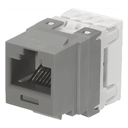 Jack Keystone / Cat 6 / Clase E / 250 MHz / Impacto 110 / RJ45 / Gris
